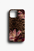Leopar Zambak Çiçekli Telefon Kılıfı