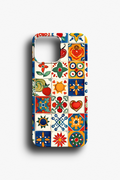 Karo Desenli Kalp ve Güneş Telefon Kılıfı