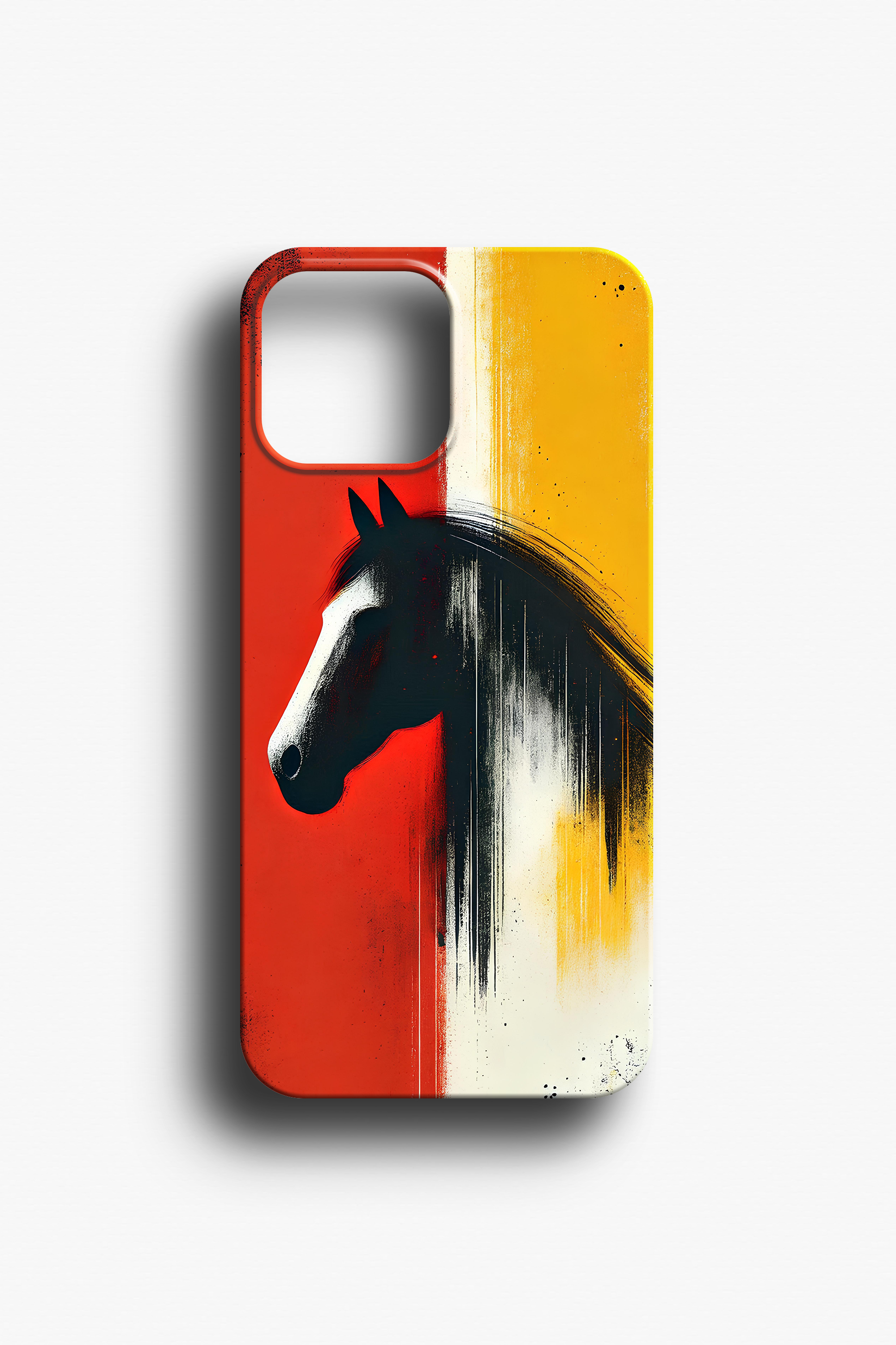 At Figürlü Modern Sanat Telefon Kılıfı