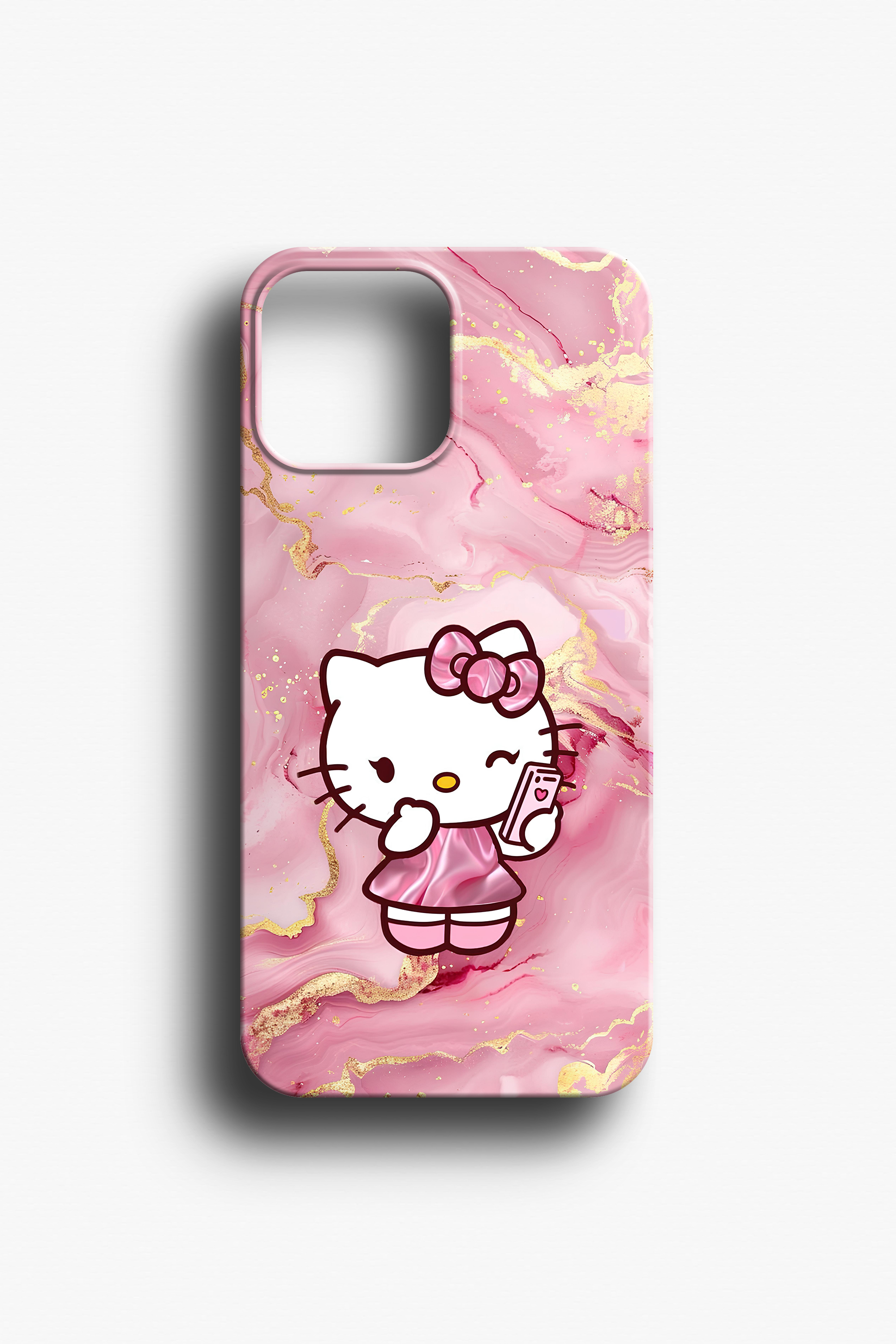 Hello Kitty Pembe Desenli Telefon Kılıfı