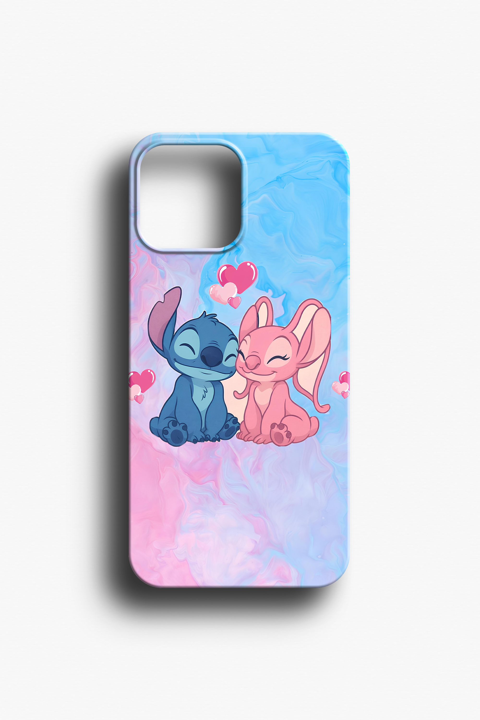 Stitch ve Angel Desenli Telefon kılıfı