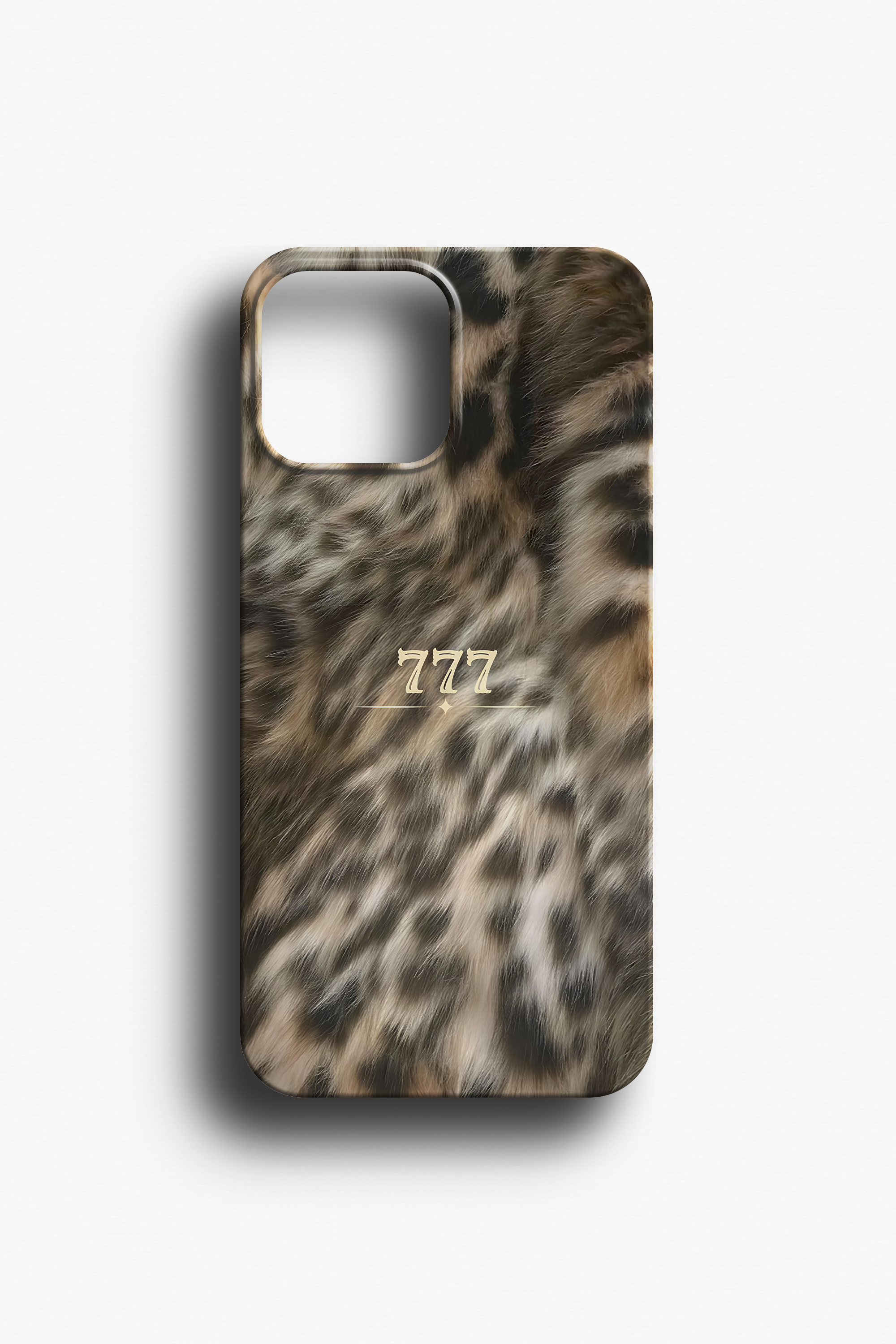 Leopar Desenli 777 Şans Numarası Telefon Kılıfı