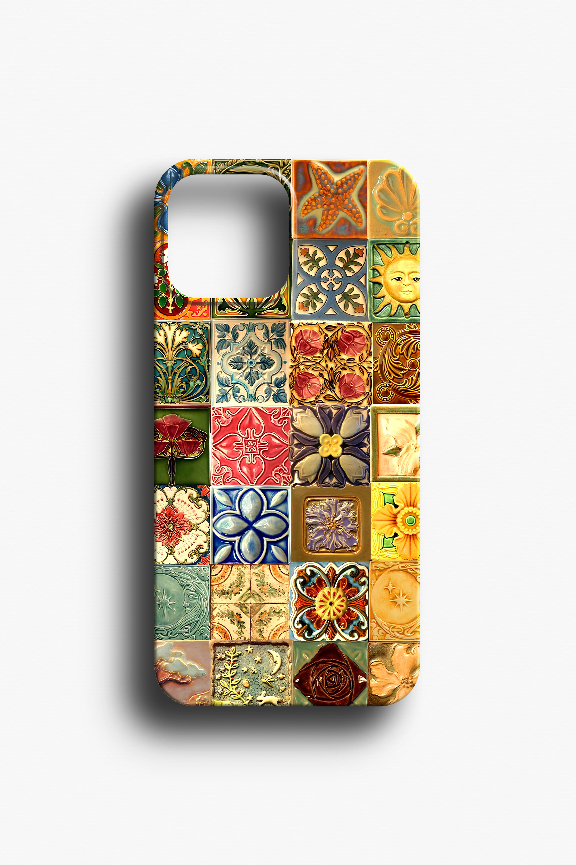 Antik Karo Desenli Sanat Tasarım Telefon Kılıfı