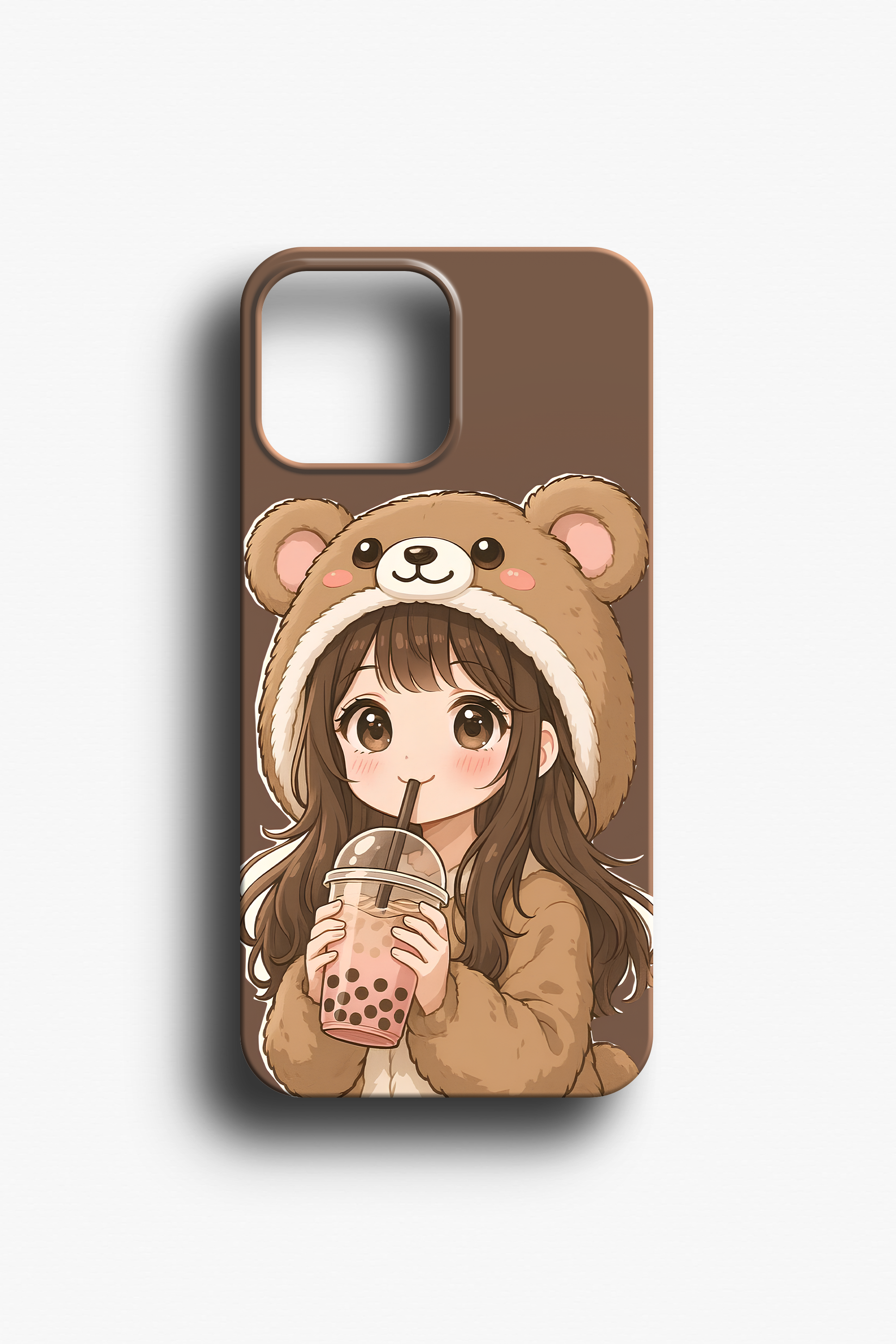Ayıcık Kostümlü Anime Kız Telefon Kılıfı