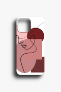 Minimalist Soyut Yüz Çizgili Telefon Kılıfı