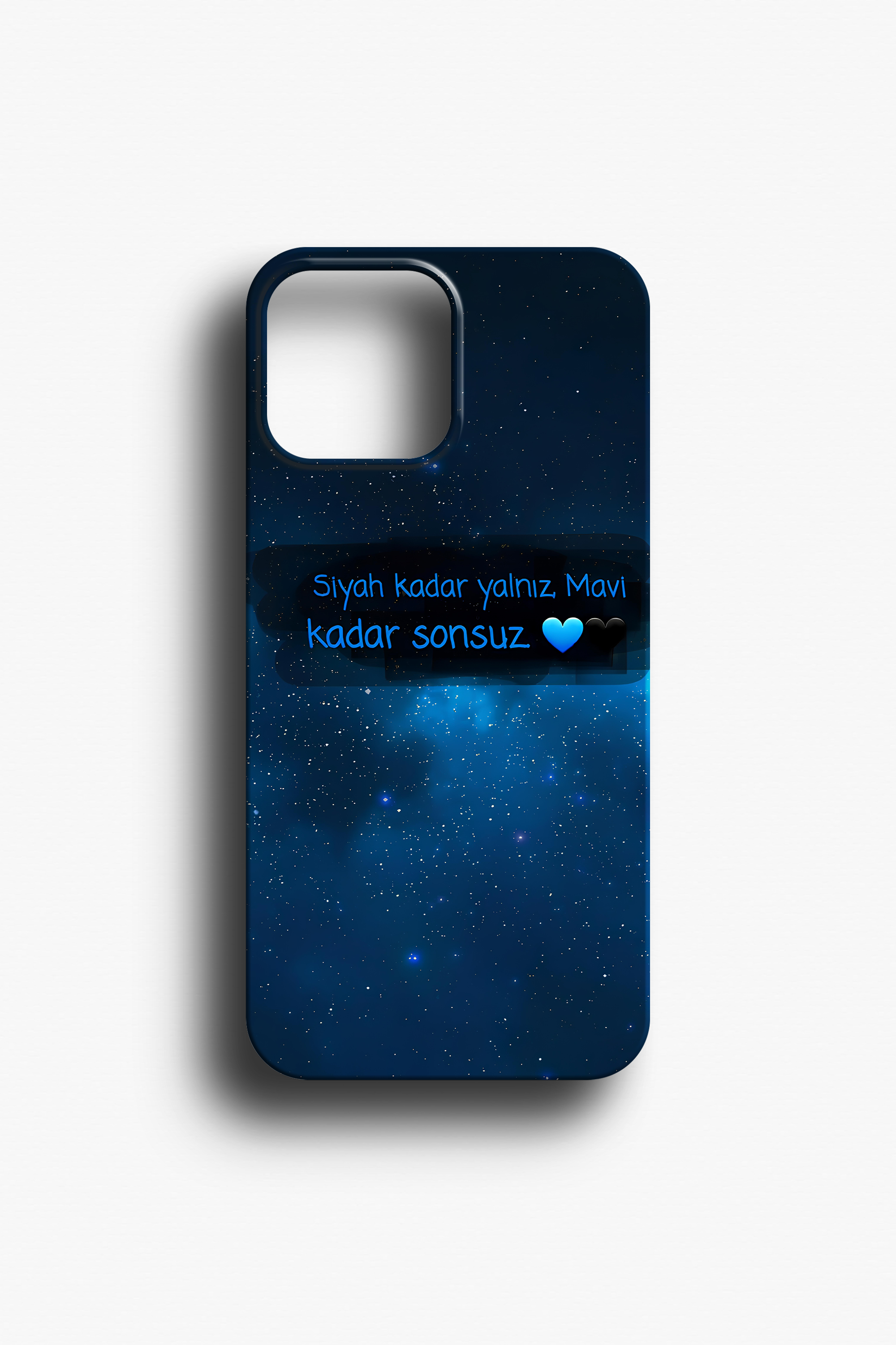 Galaksi Desenli Motto Yazılı Şık Telefon Kılıfı