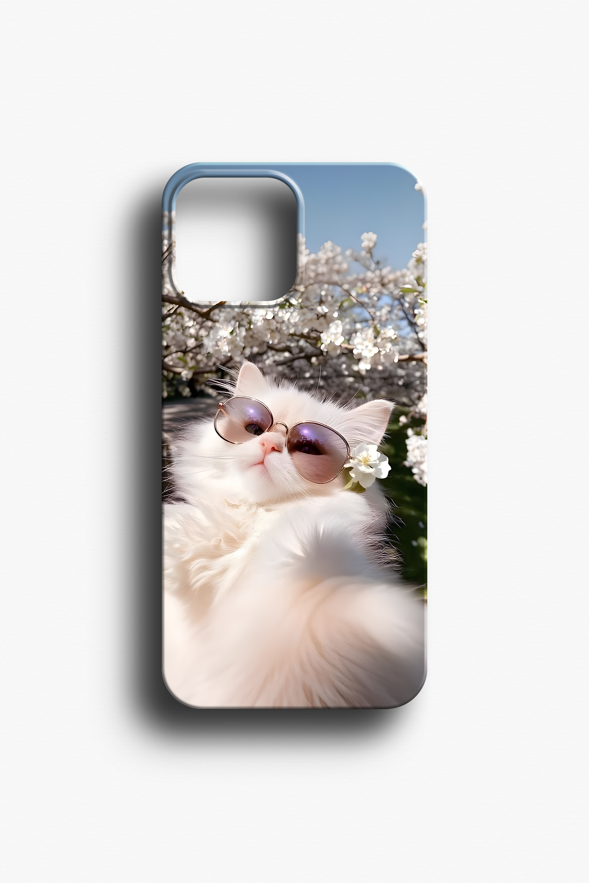 Gözlüklü Havalı Kedi Telefon Kılıfı