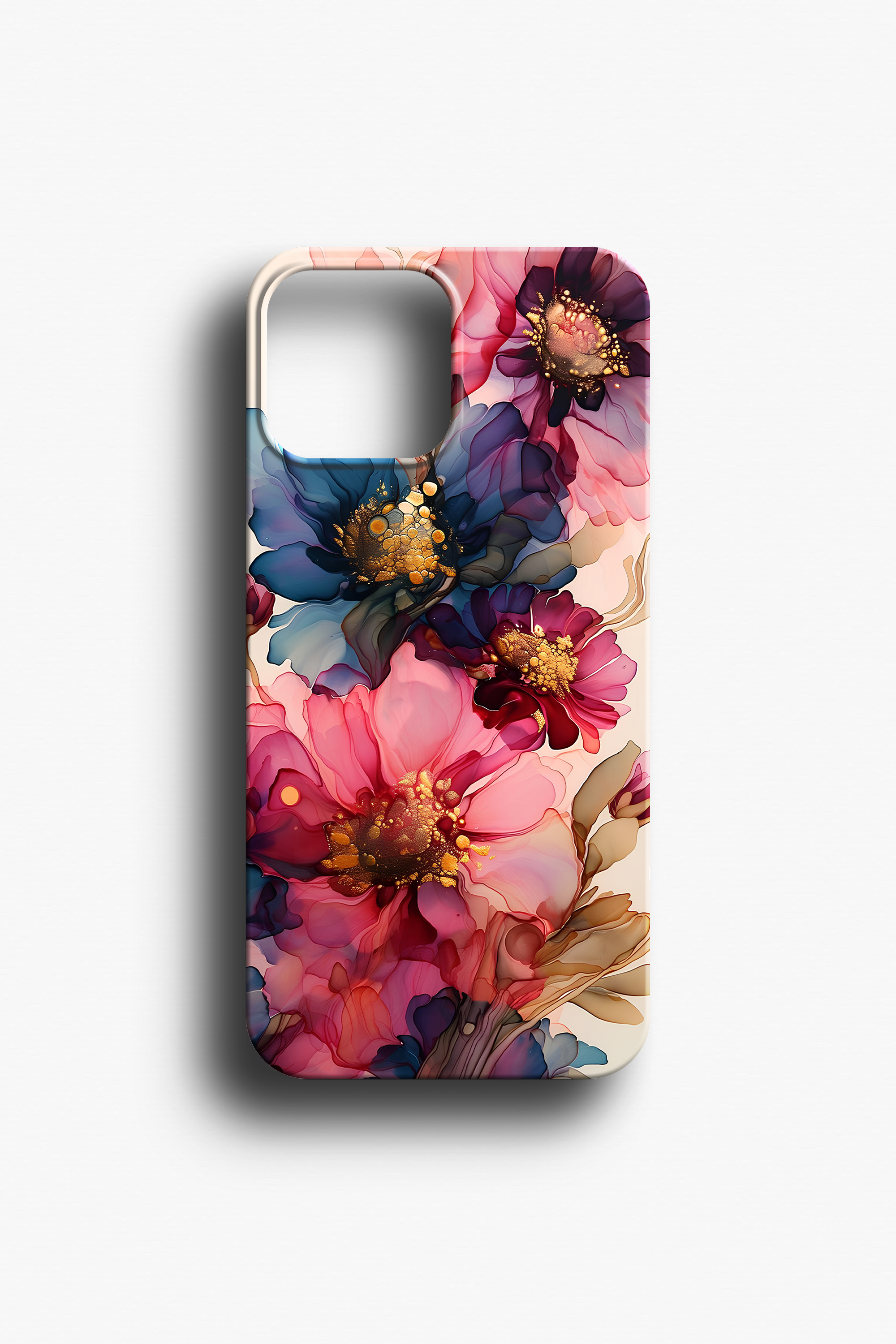 Çiçek Desenli Telefon Kılıfı