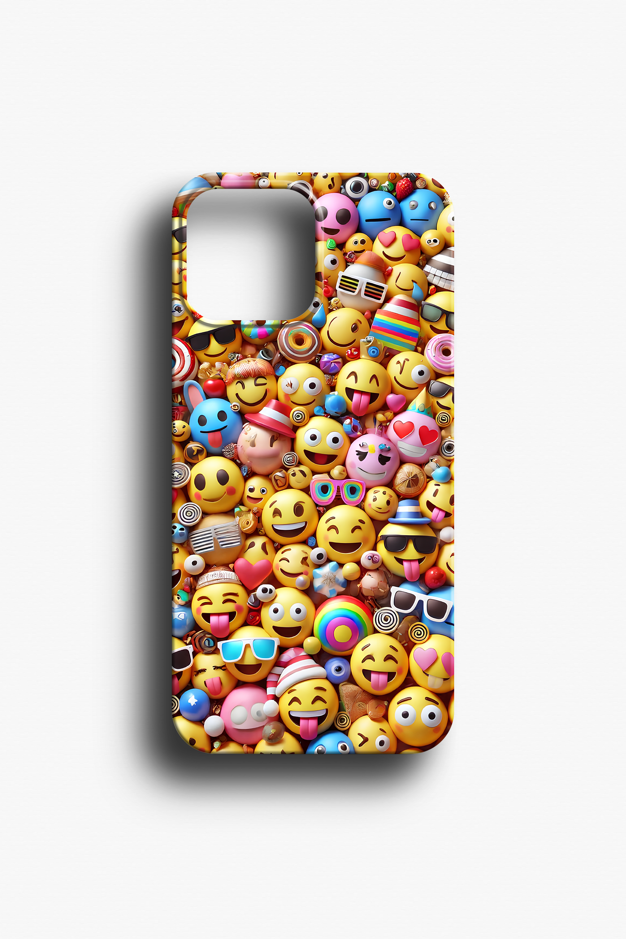 Çok Renkli Karışık Emoji ve Eğlenceli Telefon Kılıfı