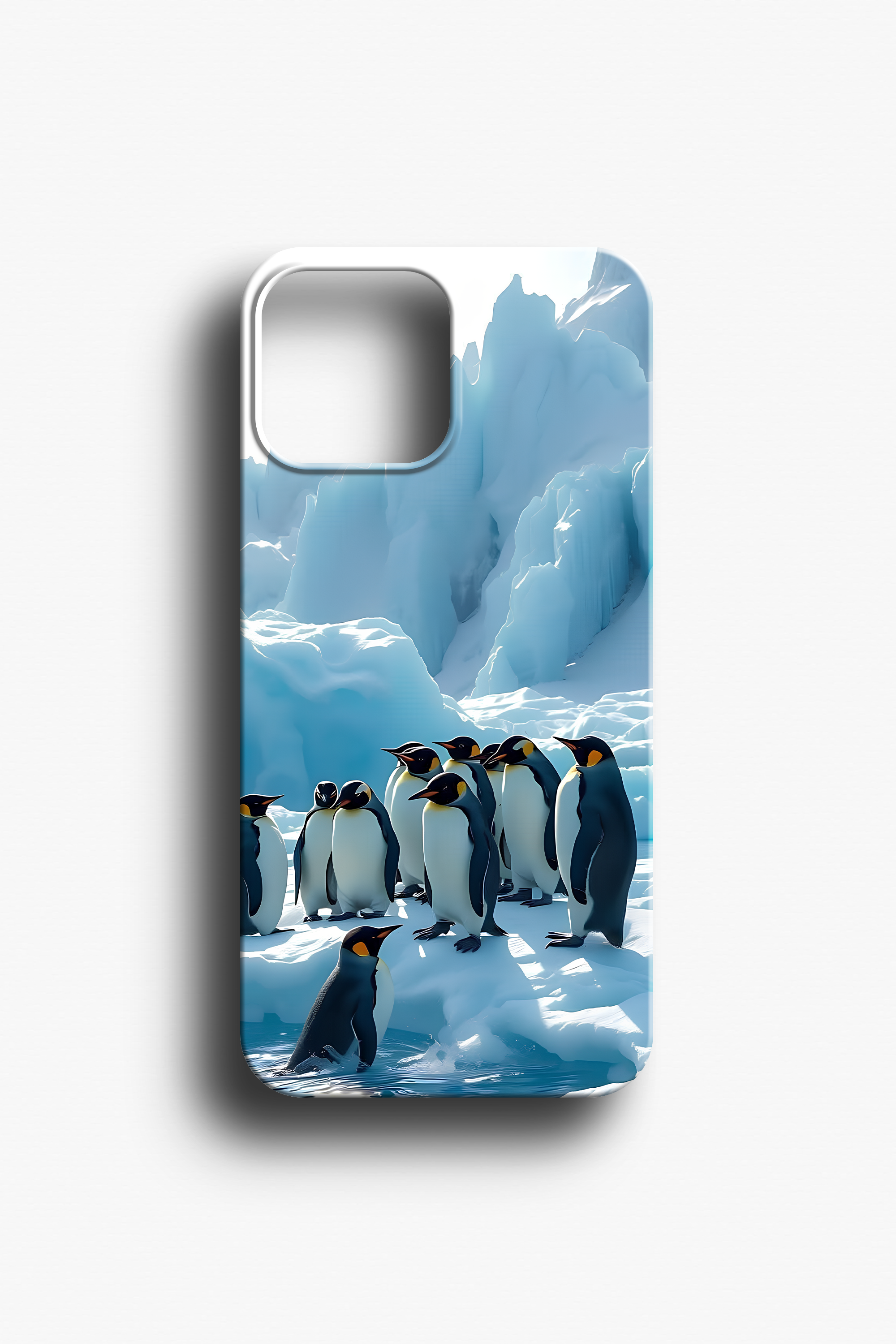 Penguen Kolonisi Desenli Telefon Kılıfı