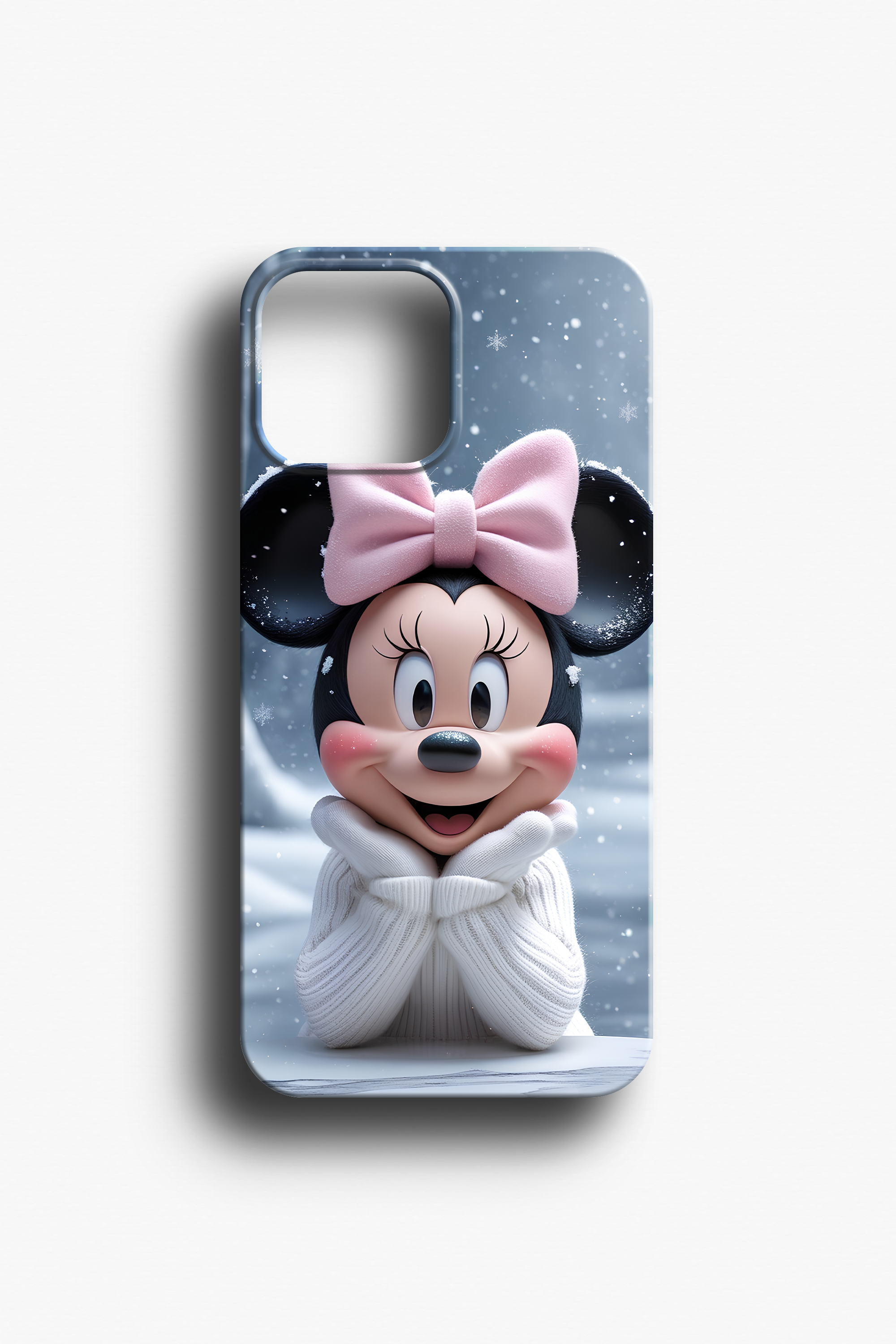 Kış Temalı Minnie Mouse Desenli Telefon Kılıfı