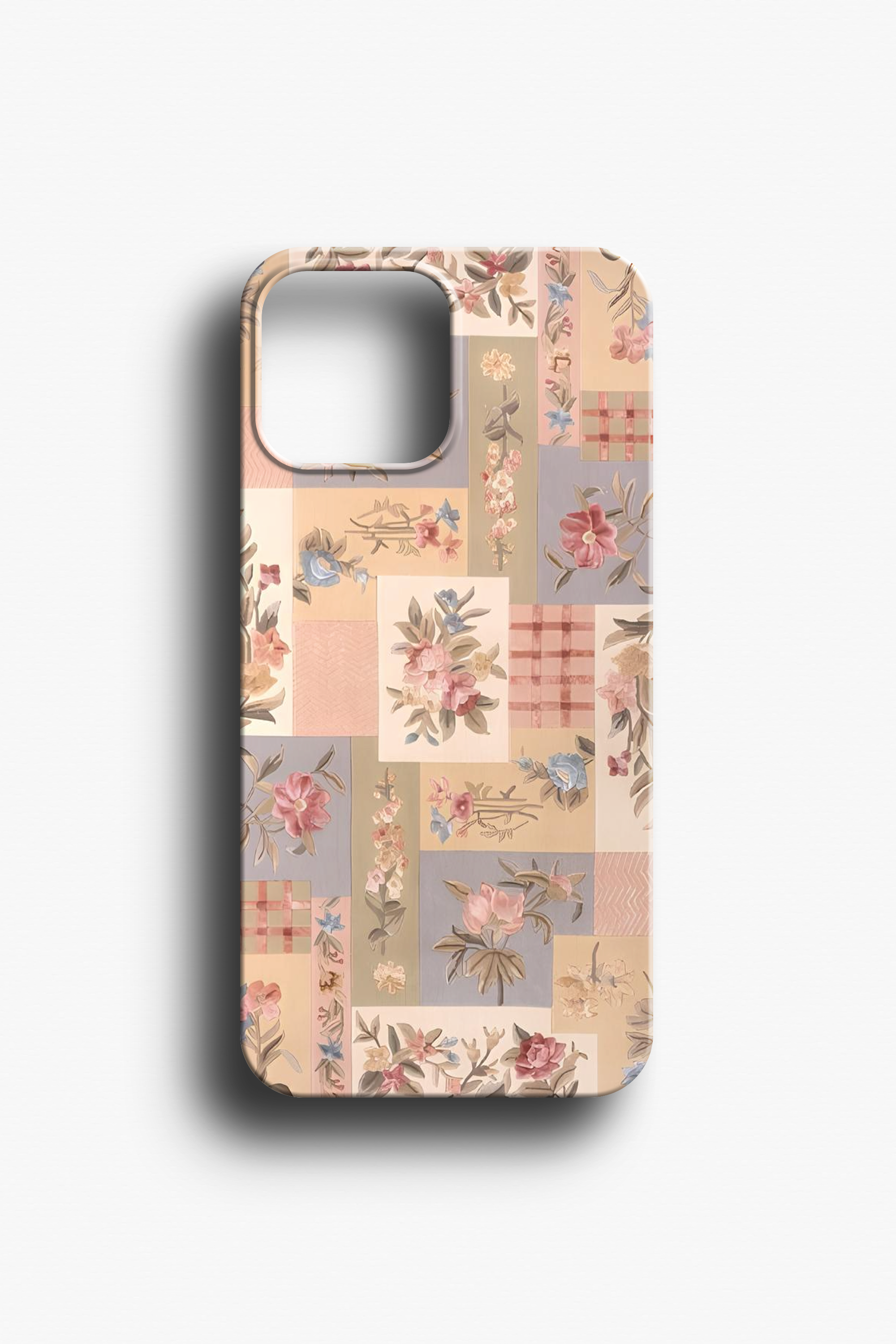 Pastel Tonlar Vintage Floral Desenli Telefon Kılıfı