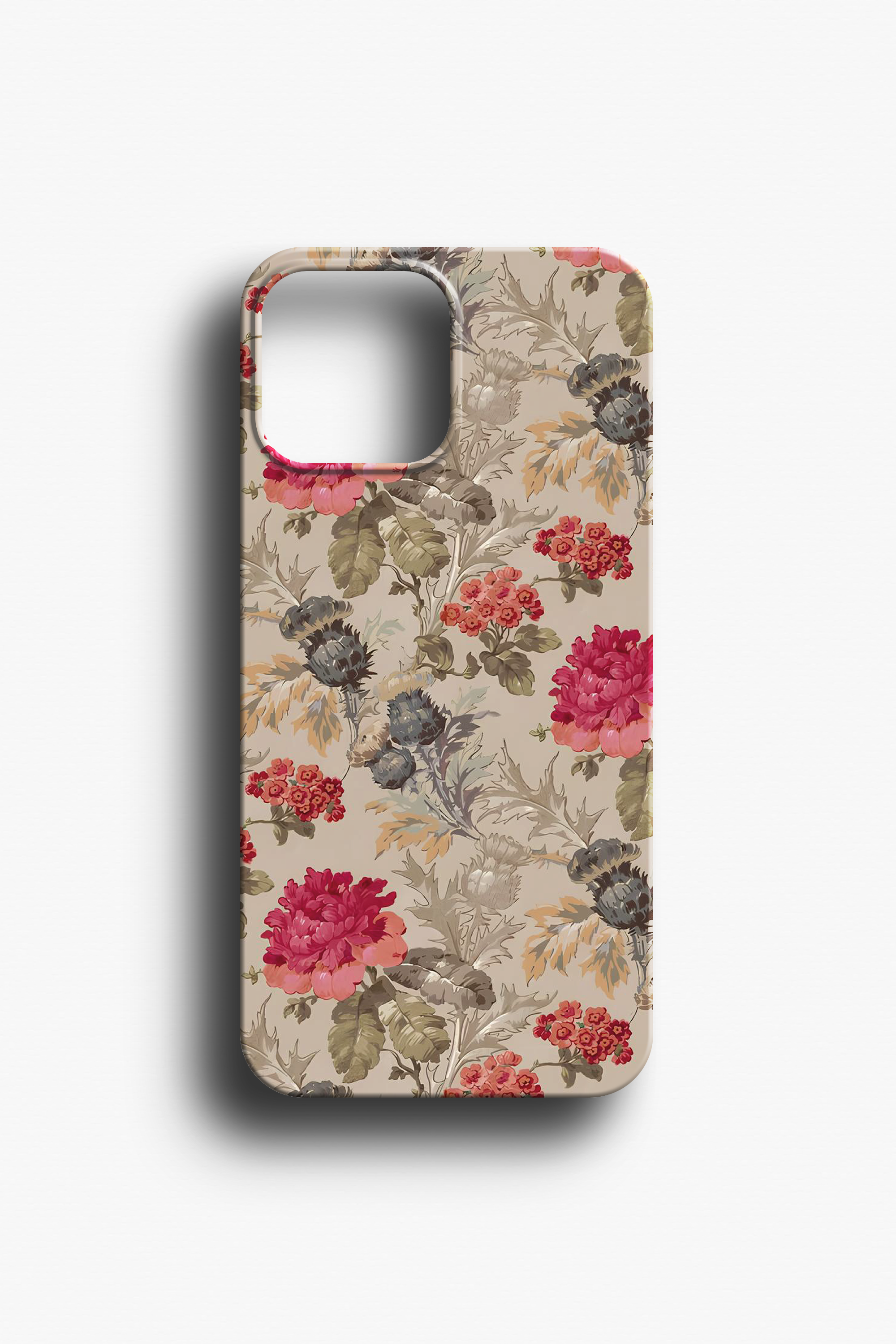 Vintage Floral Desenli Telefon Kılıfı