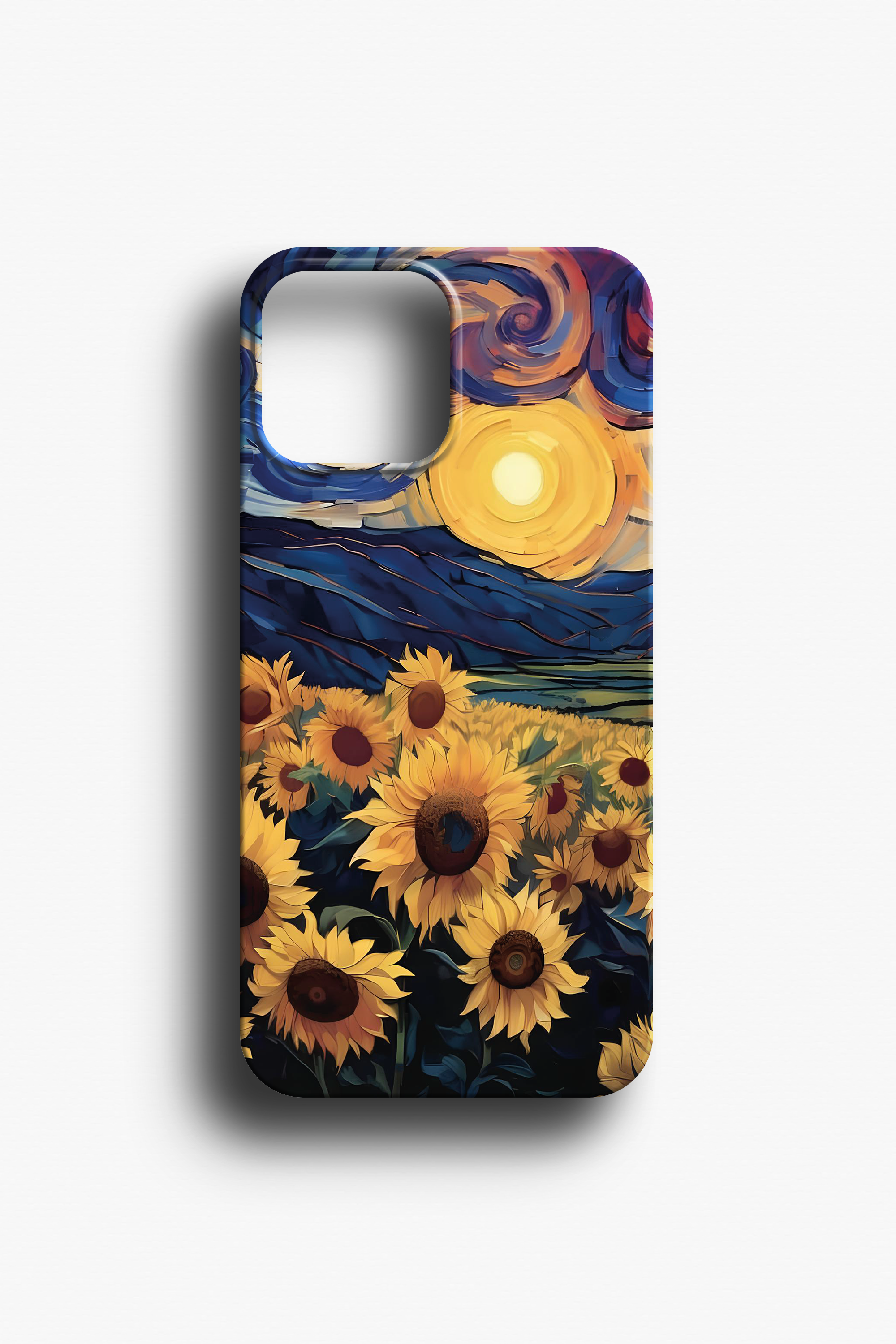 Gogh Tarzı Ayçiçeği Desenli Telefon Kılıfı
