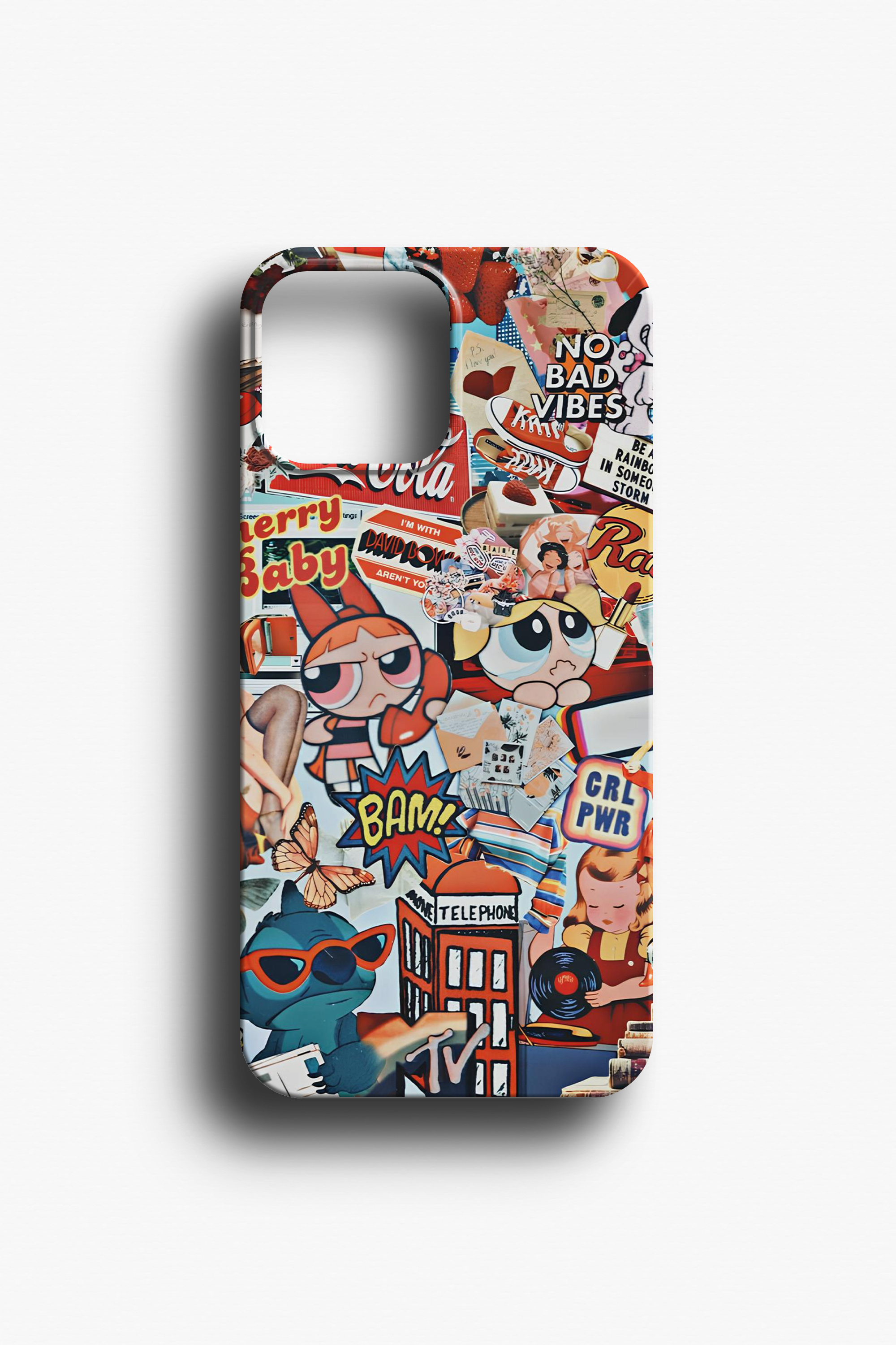 Retro Pop-Art Kolaj Tasarımlı Telefon Kılıfı