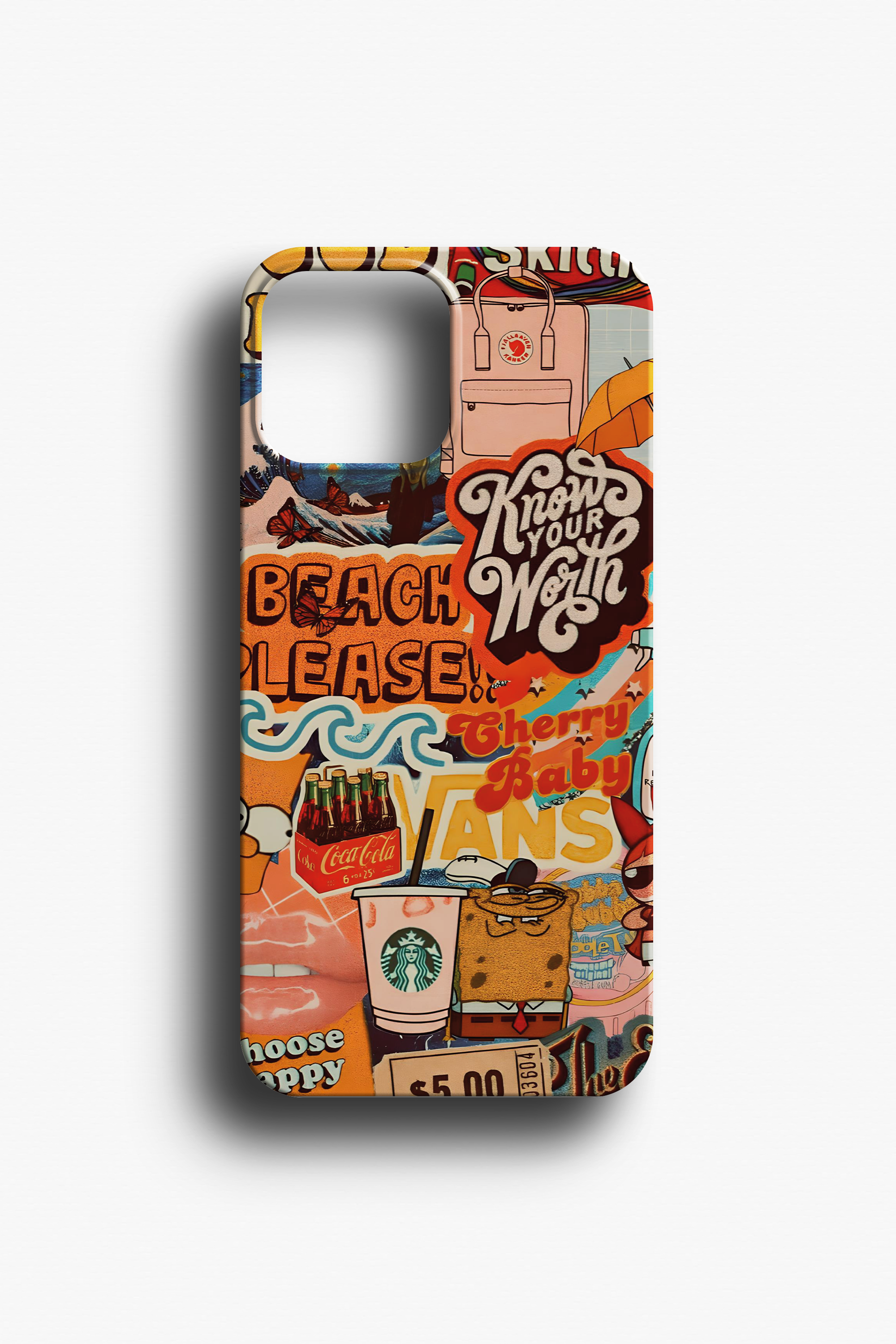 Retro Pop-Art Kolaj Tasarımlı Telefon Kılıfı