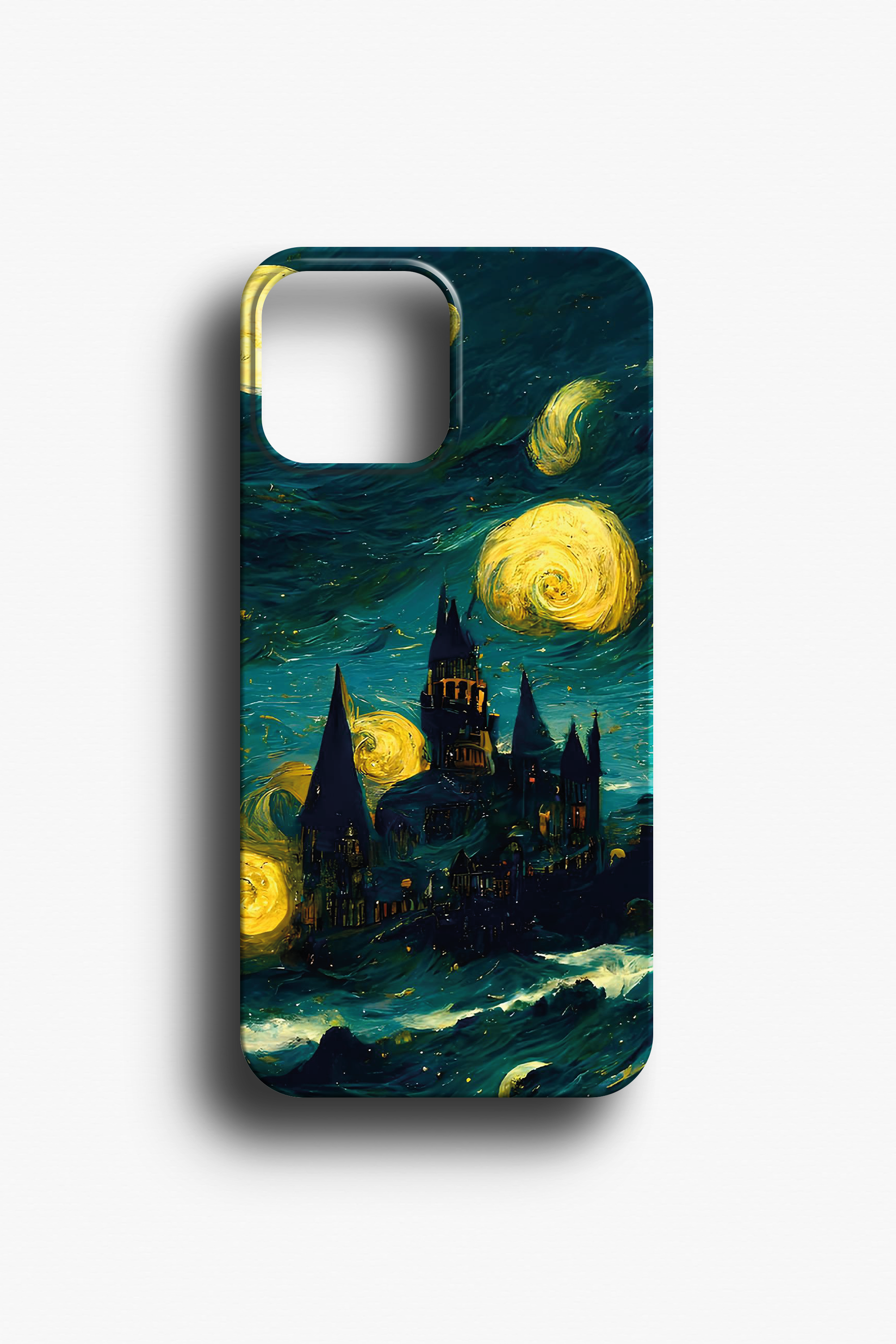 Sanatsal Starry Night Şato Telefon Kılıfı