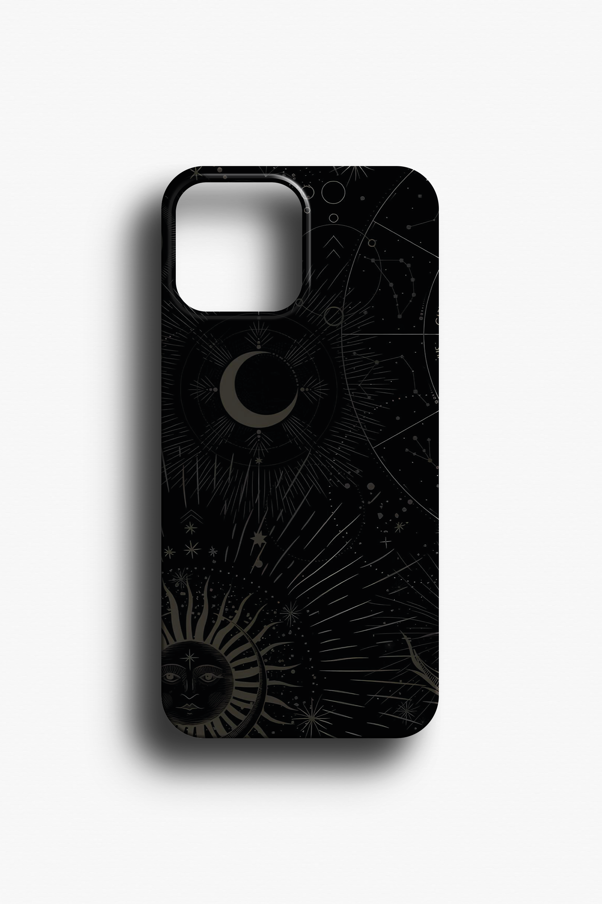 Ezoterik Güneş ve Ay Desenli Telefon Kılıfı