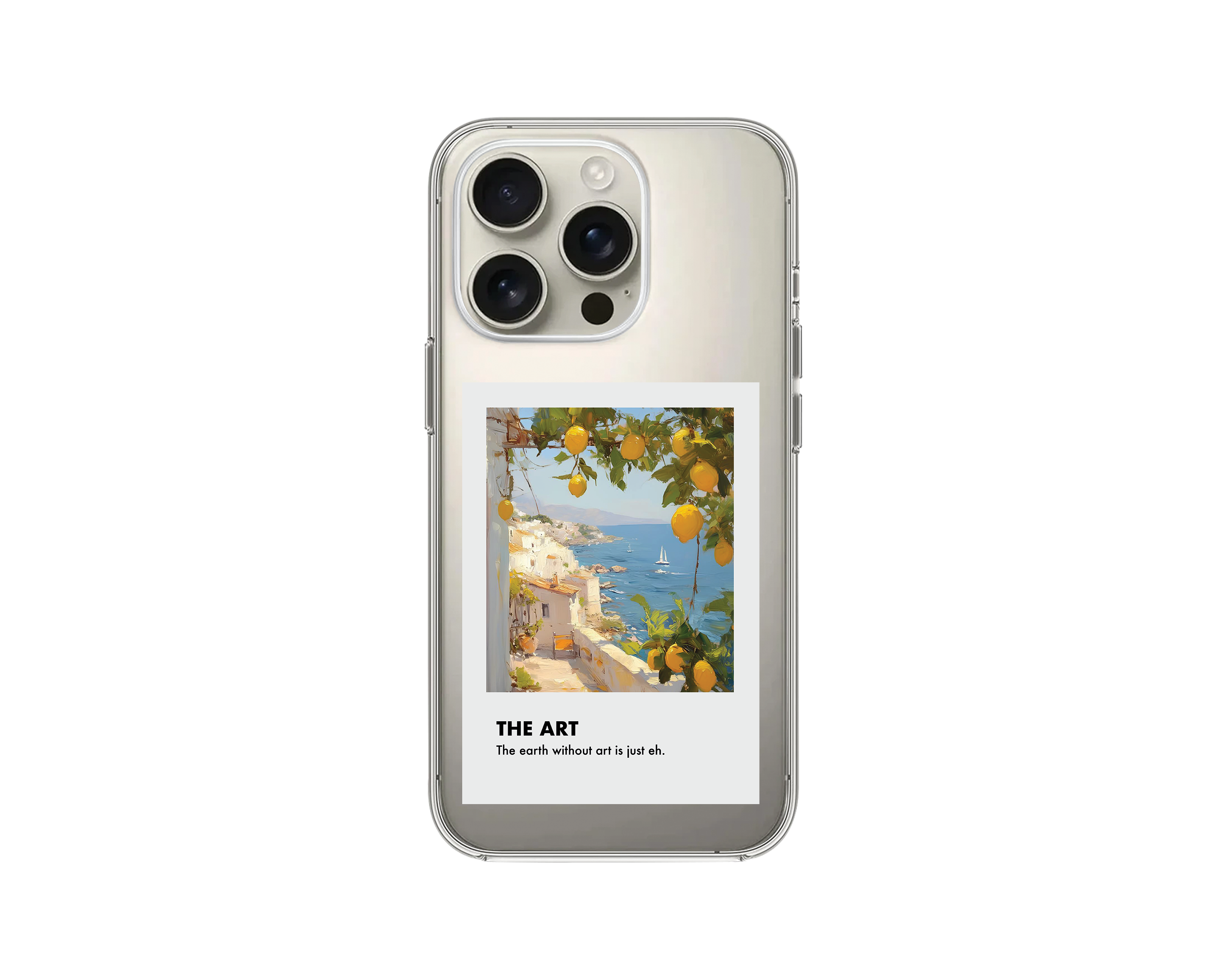 Amalfi Kıyıları Limon Desenli Telefon Kılıfı