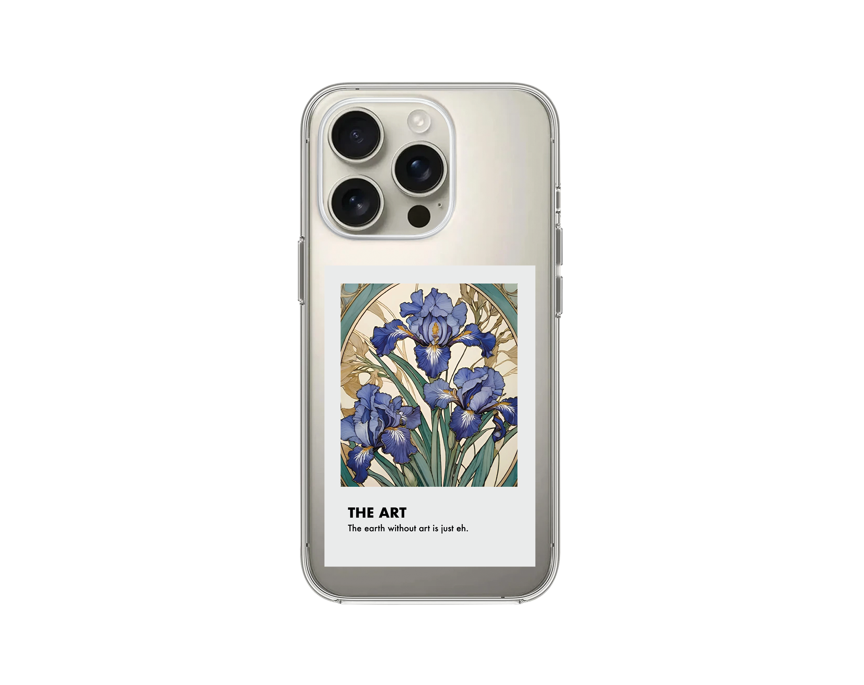 Art Nouveau İris Çiçekleri Telefon Kılıfı