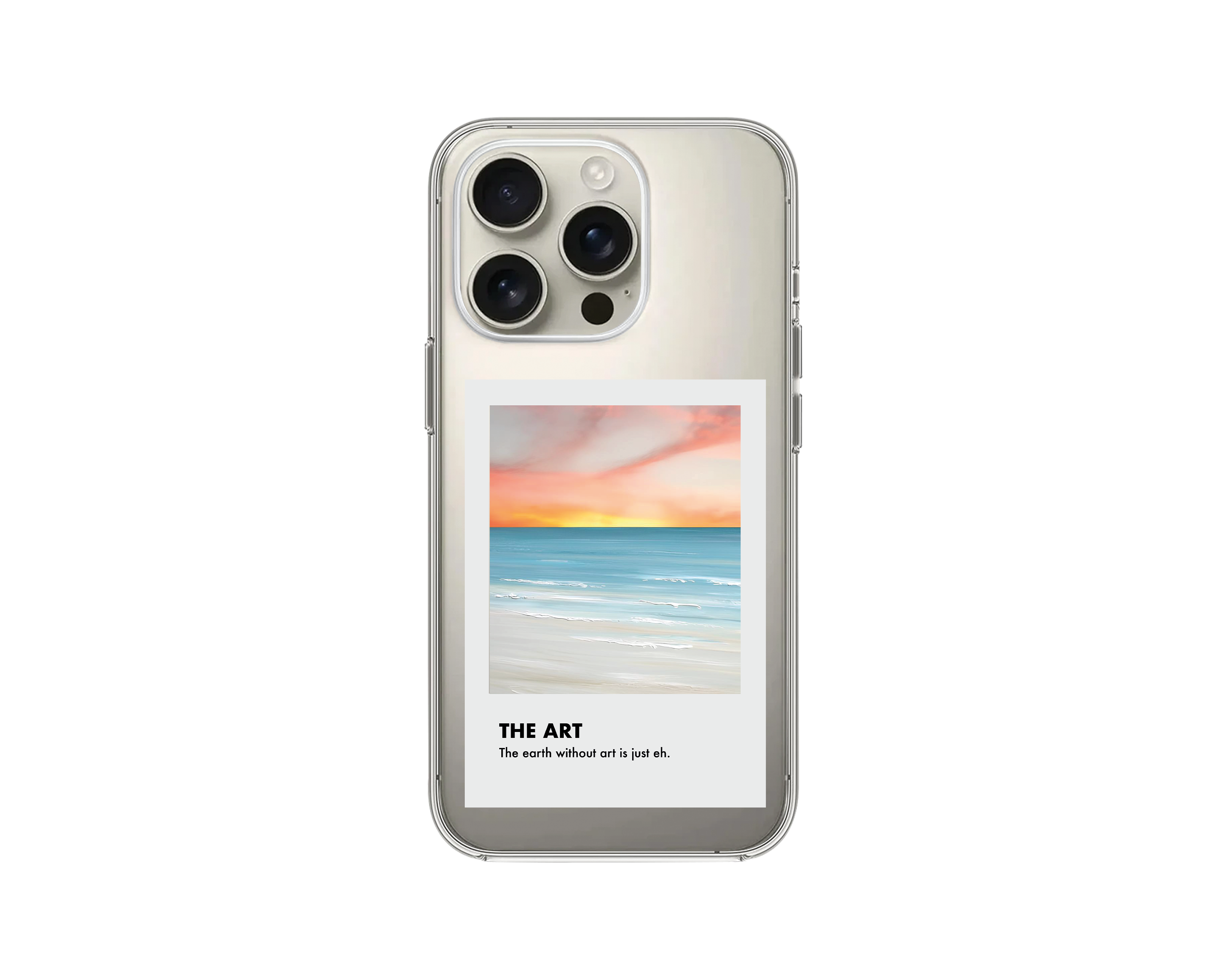 Minimalist Deniz ve Kumsal Temalı Telefon Kılıfı
