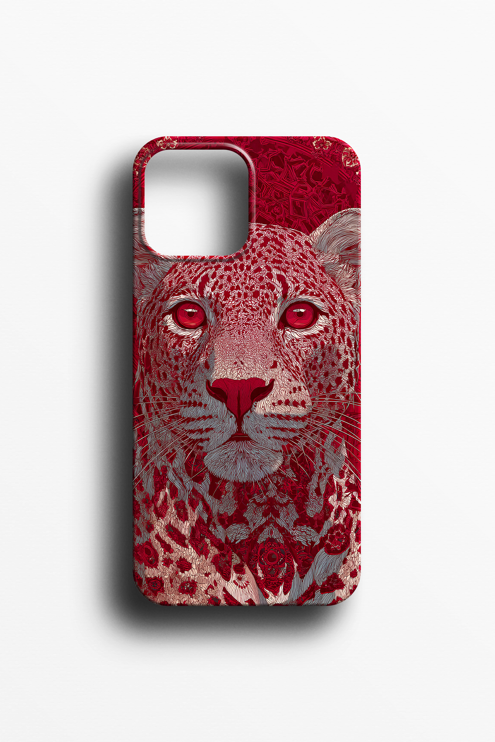 İllüstrasyon Leopar Desenli Telefon Kılıfı