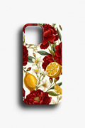 Şakayık Çiçeği ve Limon Desenli Telefon Kılıfı