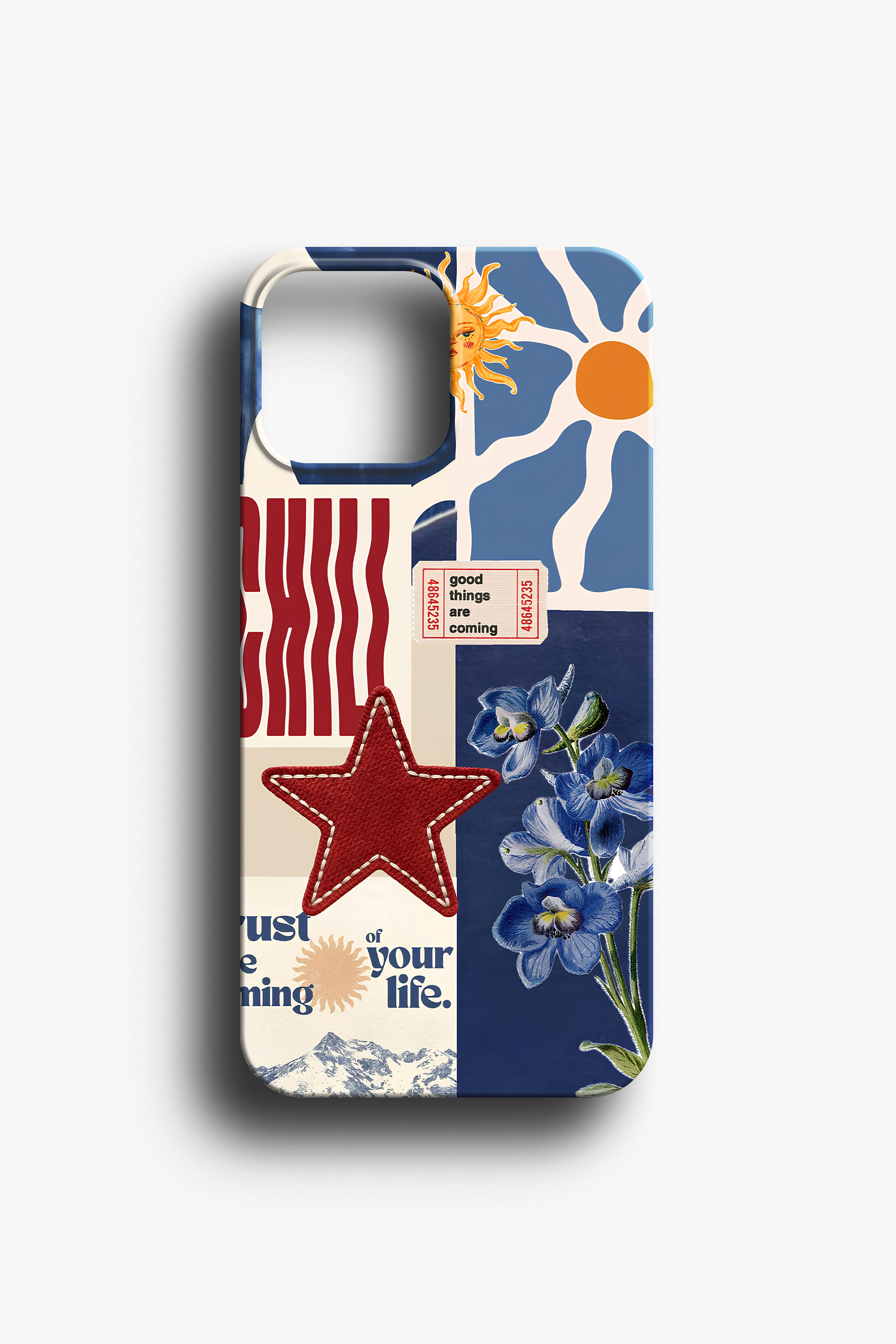 Retro Kolaj Tasarımlı Motivasyonel Telefon Kılıfı