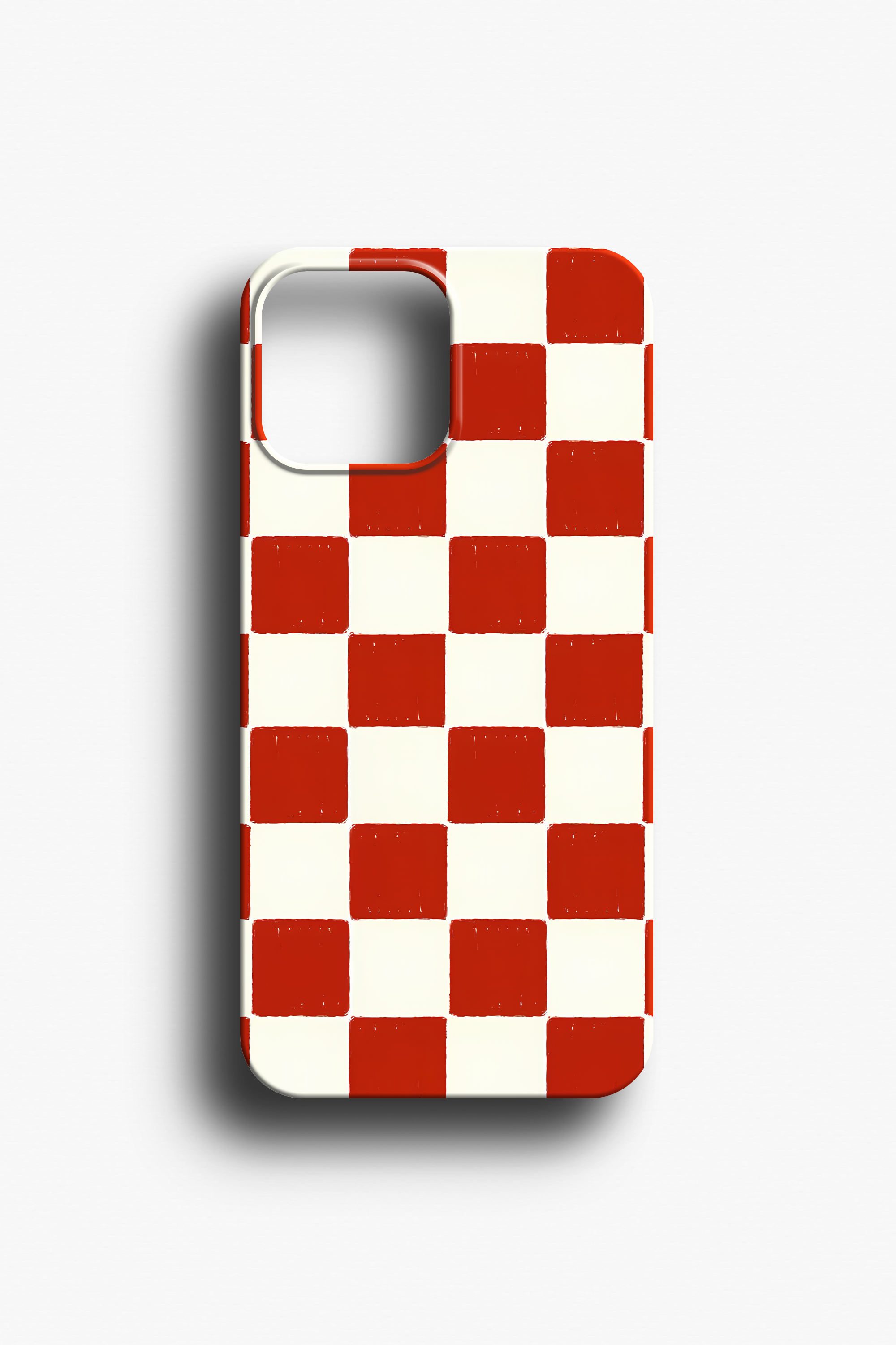 Retro Dama Kare Desenli Telefon Kılıfı