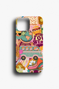 Retro Hippie Kolaj Tasarımlı Telefon Kılıfı
