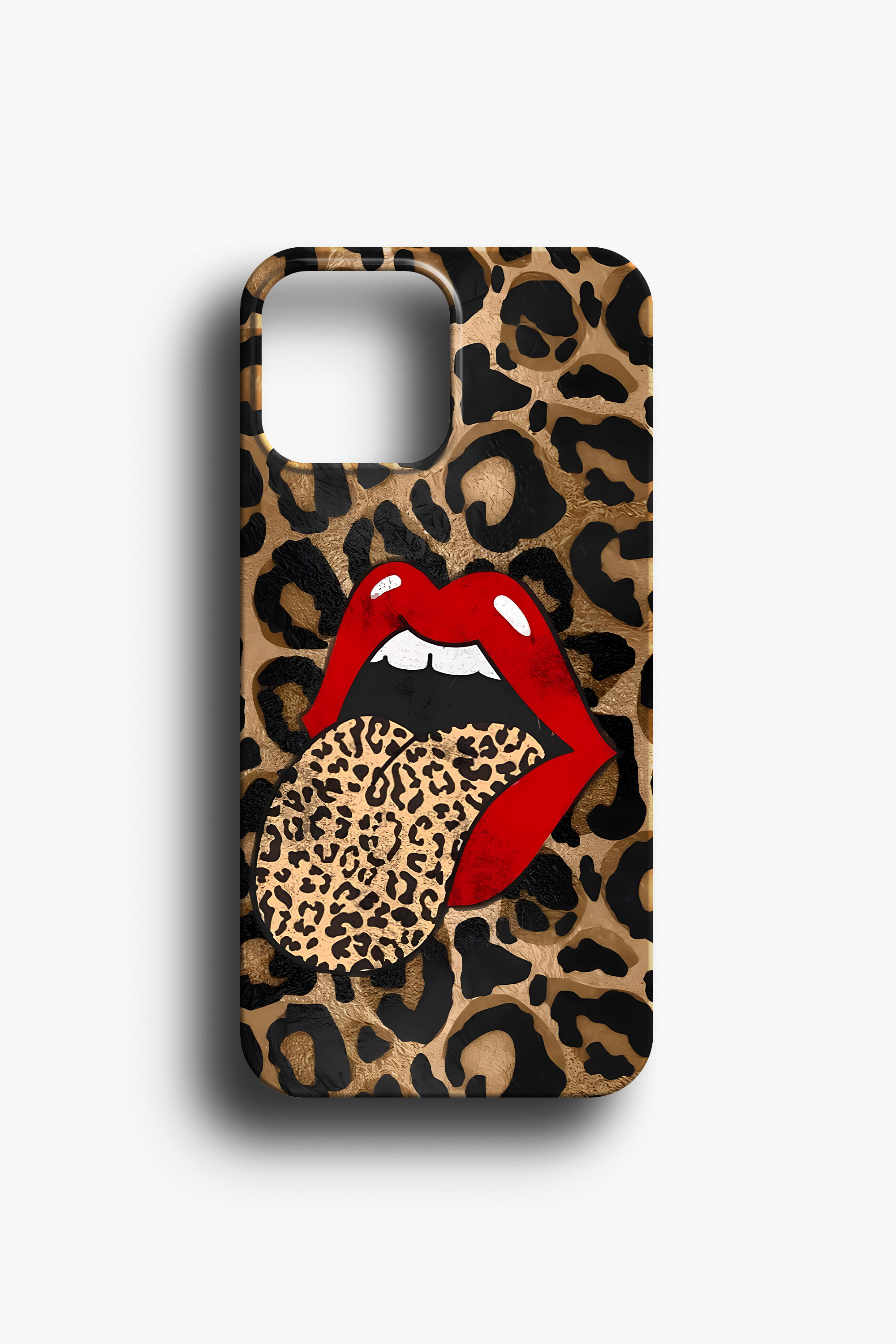Leopar Desenli Dil Telefon Kılıfı