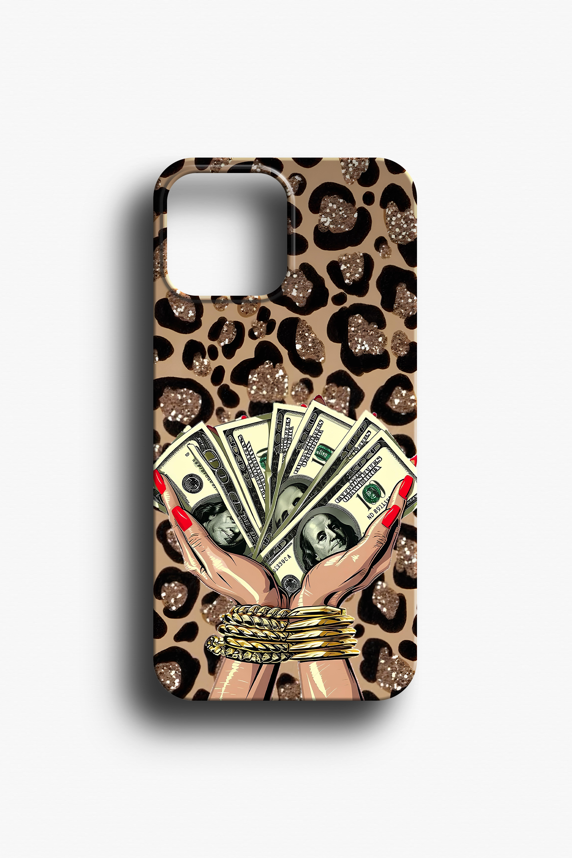 Bilezik Detaylı Leopar Telefon Kılıfı
