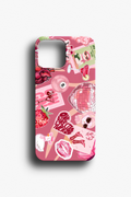 Pembe Sticker Telefon Kılıfı