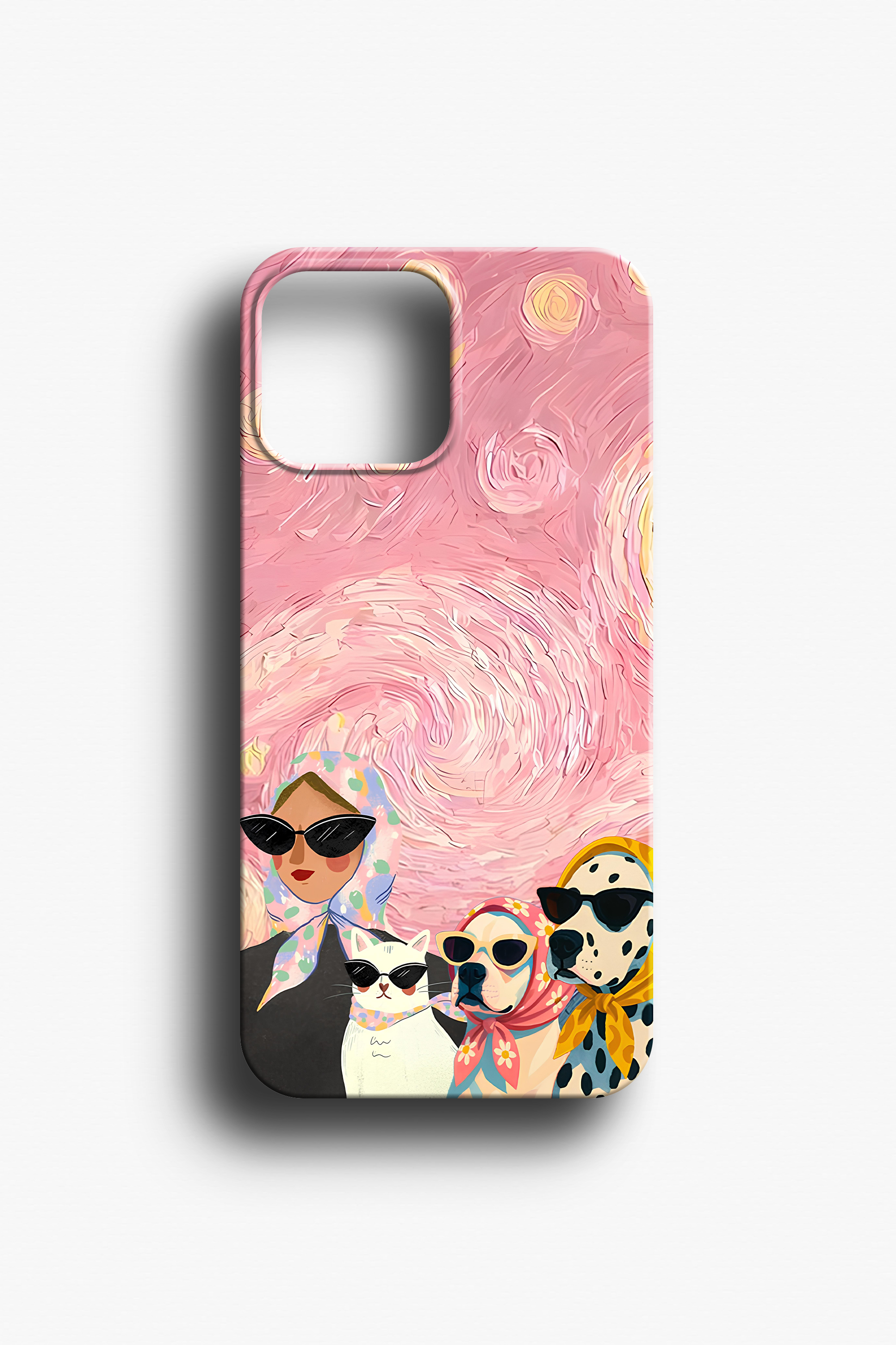 Van Gogh Gökyüzü ve Kedi-Köpek Telefon Kılıfı